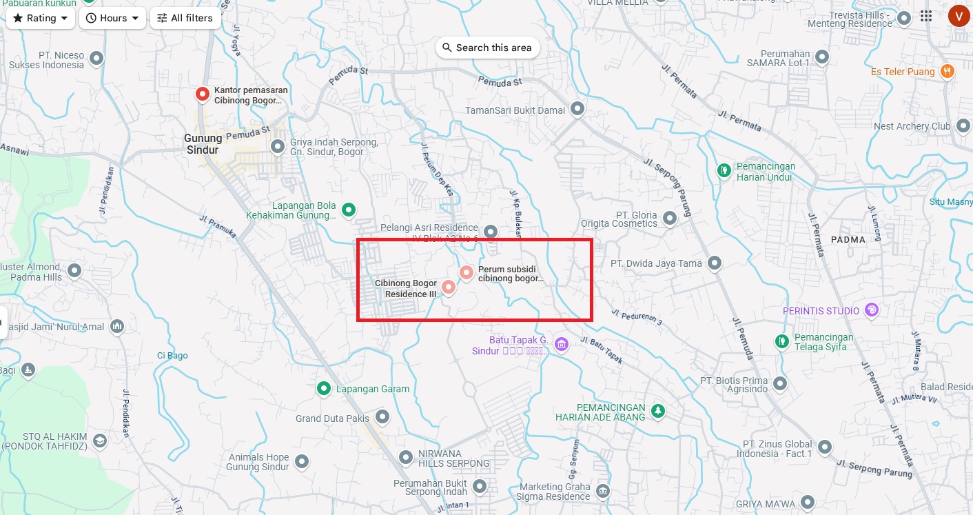 lokasi cibinong bogor residence 3